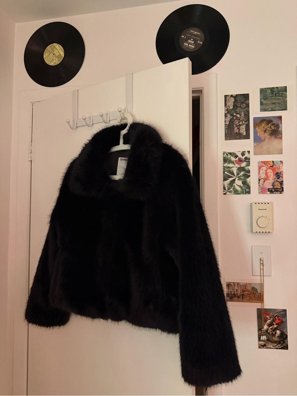 Faux Fur Jacket - Black